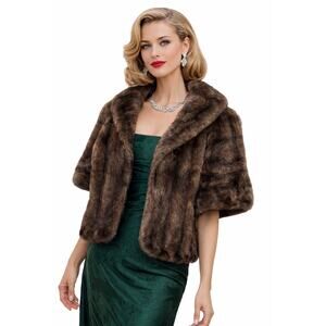 1960s Regina Glenara by Glenoit Mink Fur Stole Capelet Balero Wrap